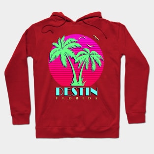 Destin Florida Palm Trees Sunset Hoodie